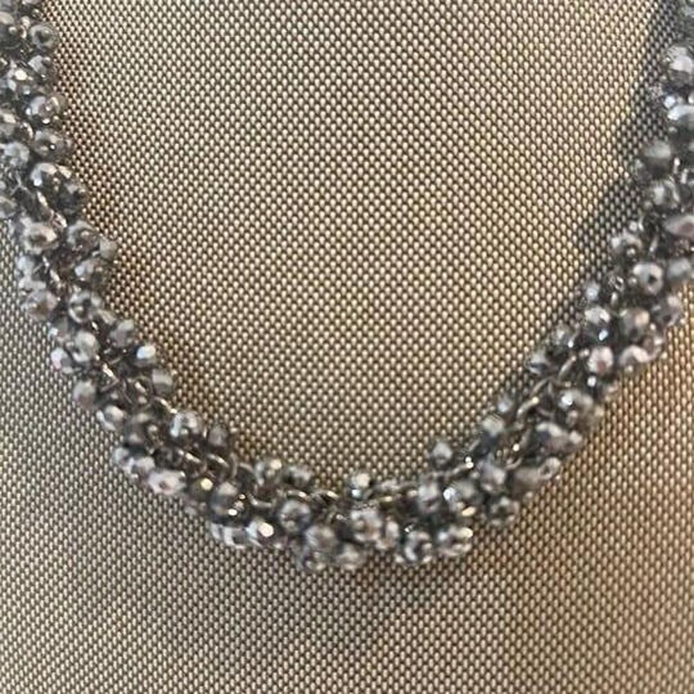Women's Black and Grey bling necklace